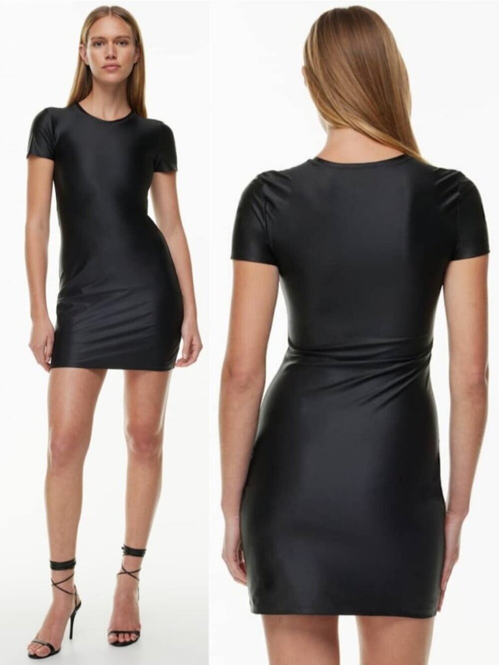 NWT TEN Aritzia Satinette Mirror Dress Size XS Black
